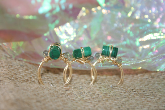 EASY STREET - MALACHITE & LABRADORITE RING